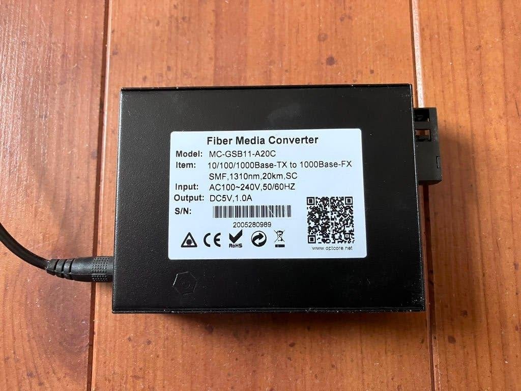 Fiber Media Converter MC-GS81 - Gigabit, Ophalen of Verzenden, Gebruikt