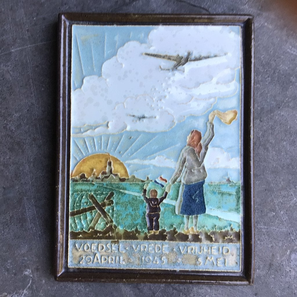 Cloisonne tegel voedseldropping, Ophalen of Verzenden