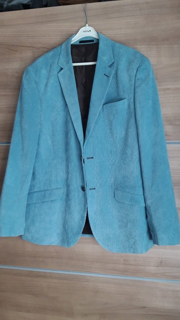 NIEUW LIV Ribfluweel ribcorduroy Blazer Colbert Blauw L 54, Ophalen of Verzenden, Nieuw, Maat 52/54 (L), Blauw