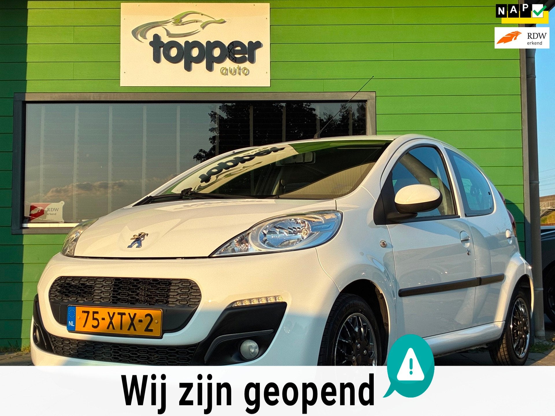 Peugeot 107 1.0 Active|2e Eigenaar|Airco|Elektr.ramen|5-Deur, Auto's, Peugeot, Euro 5, Gebruikt, 4 stoelen, Origineel Nederlands
