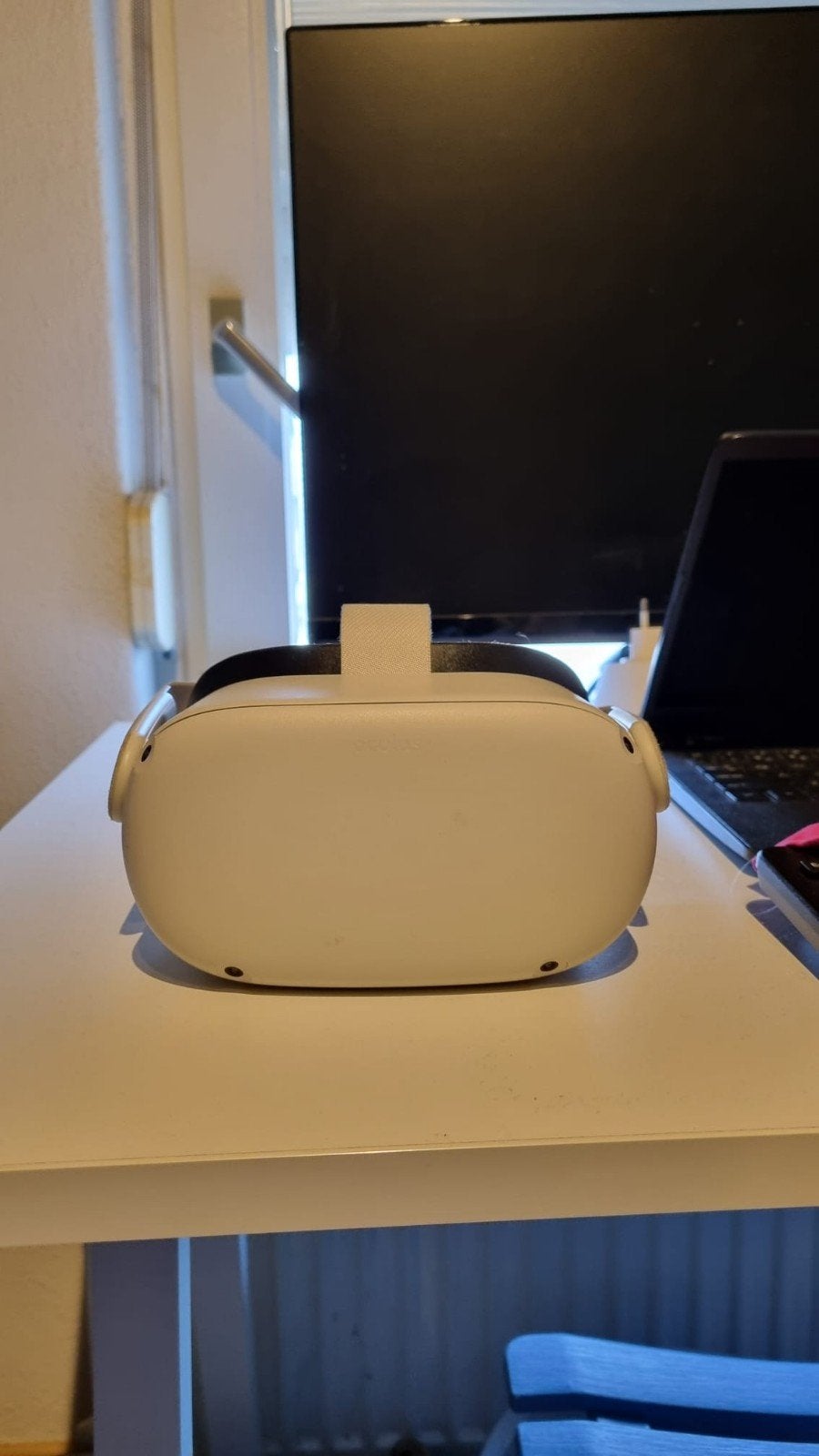 Oculus Quest 2 VR-bril met controllers, Ophalen of Verzenden, Gebruikt, VR-bril, Overige platformen