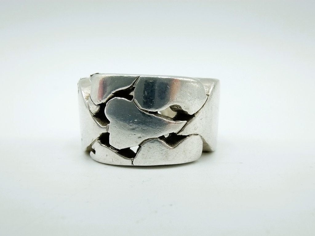 Zware en robuuste zilveren OTAZU ring, 19 mm, 18 tot 19, Gebruikt, Info@zilverwebsite.nl, Verzenden