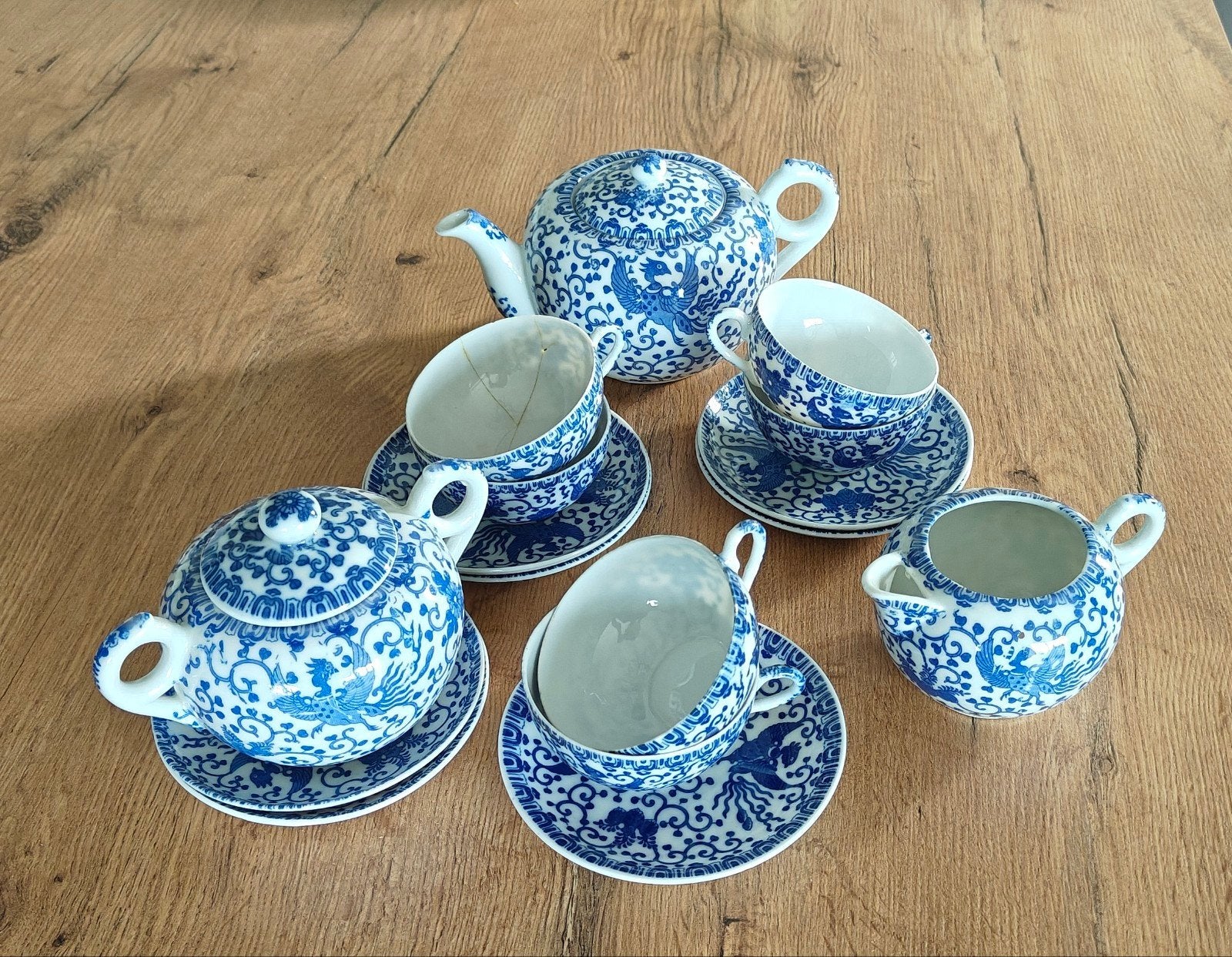 Chinees blauw-wit Chinees theeservies – €100, Ophalen of Verzenden