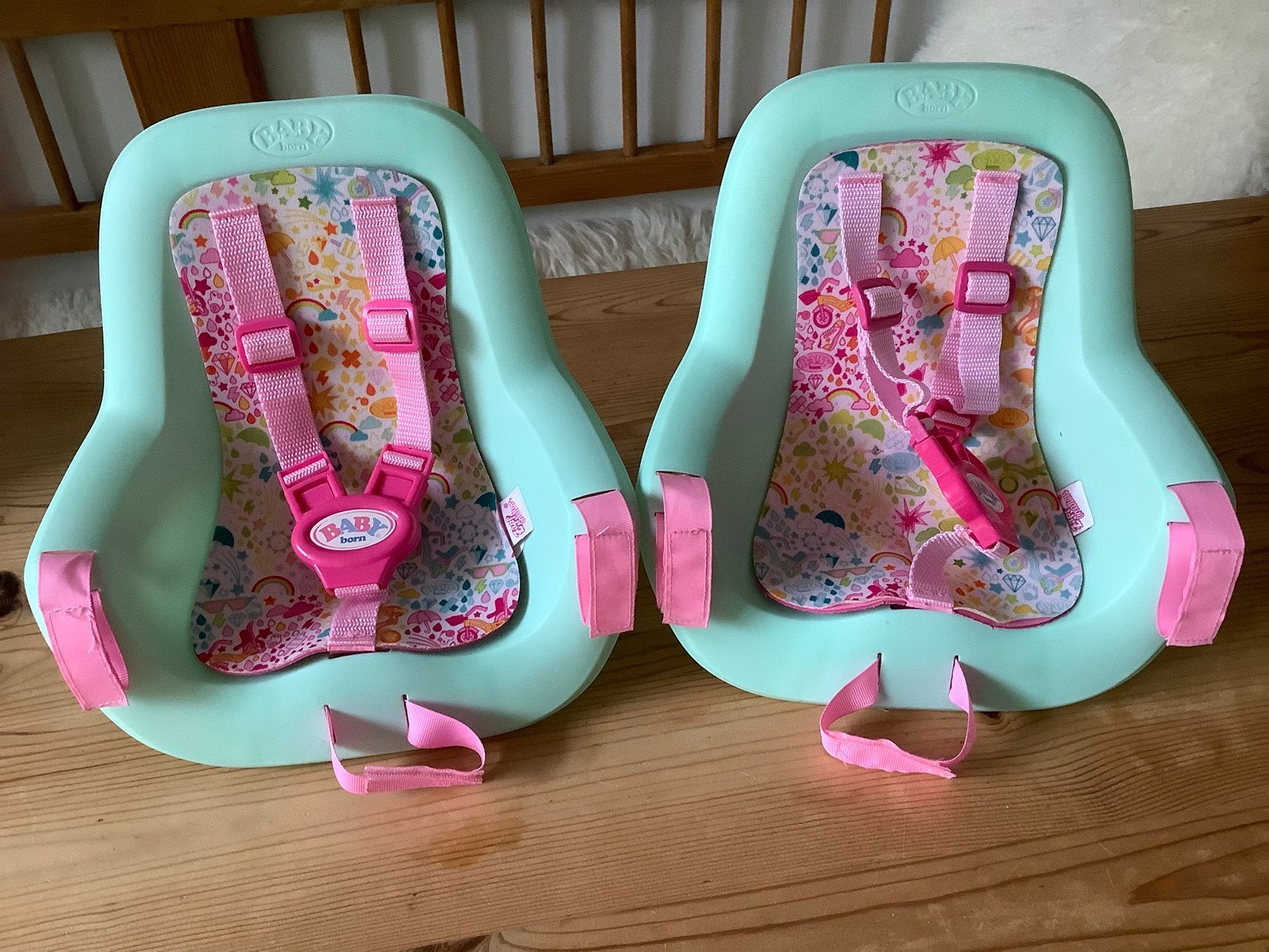 2 X Baby born Fietsstoeltjes / Fietszitje, Kinderen en Baby's, Speelgoed | Poppen, Ophalen, Zo goed als nieuw