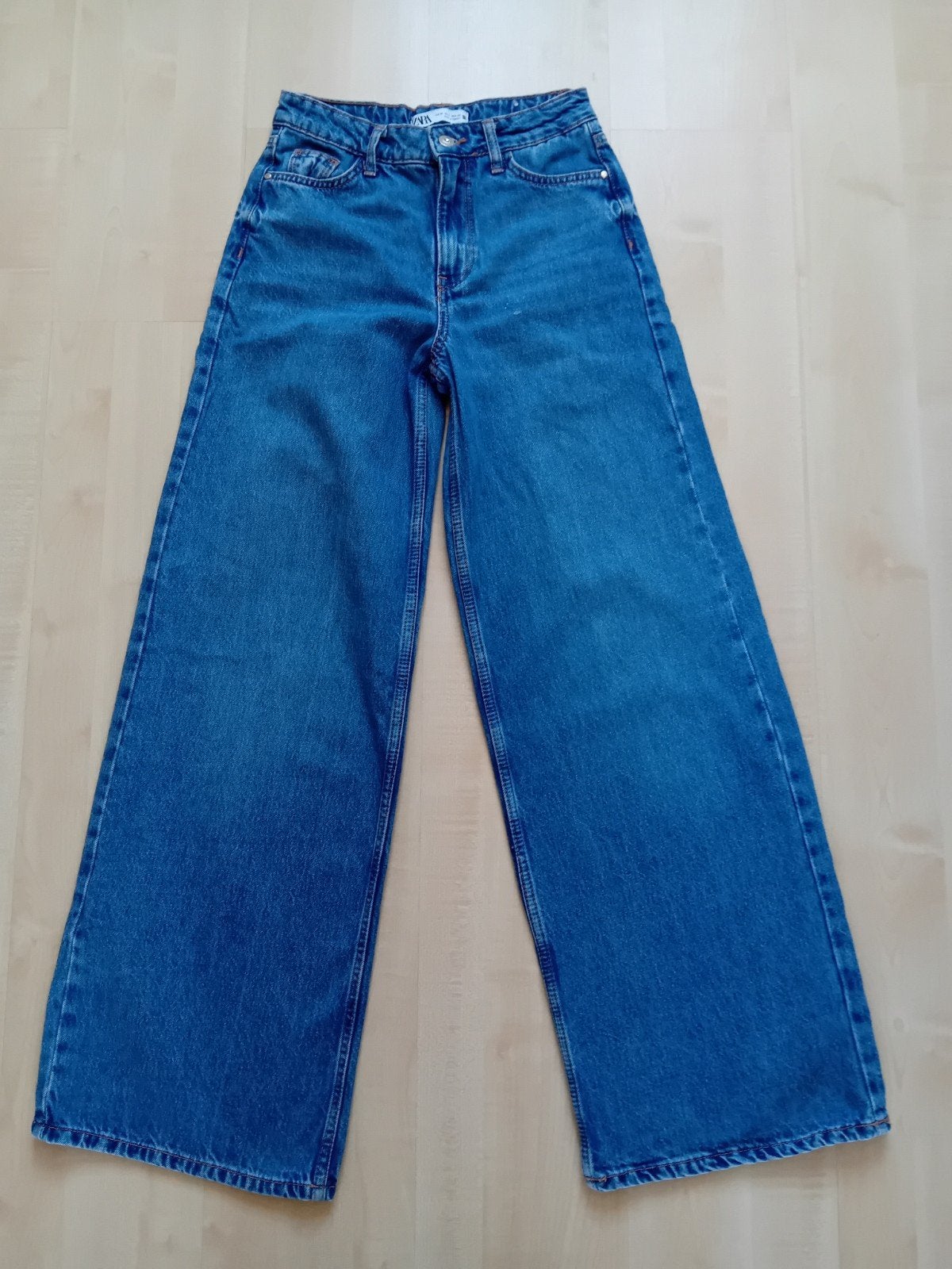 Zara wide leg jeans 32, Blauw, Zara, Ophalen of Verzenden, Zo goed als nieuw