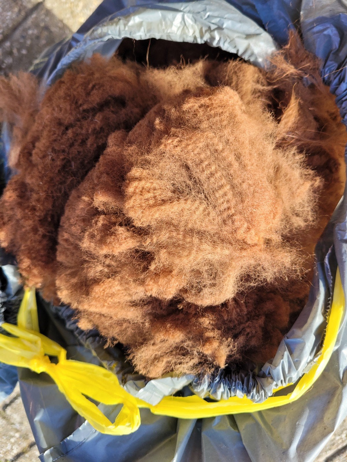 Onbewerkte alpaca vacht wol - Bruin, Ophalen of Verzenden, Nieuw