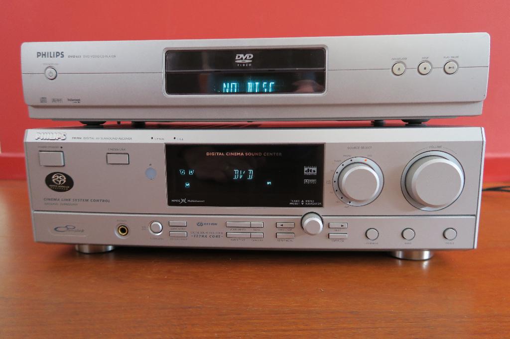 Philips versterker (FR 984) en dvd/cd speler (DVD 633), Zo goed als nieuw, 60 tot 120 watt, Ophalen, Overige merken