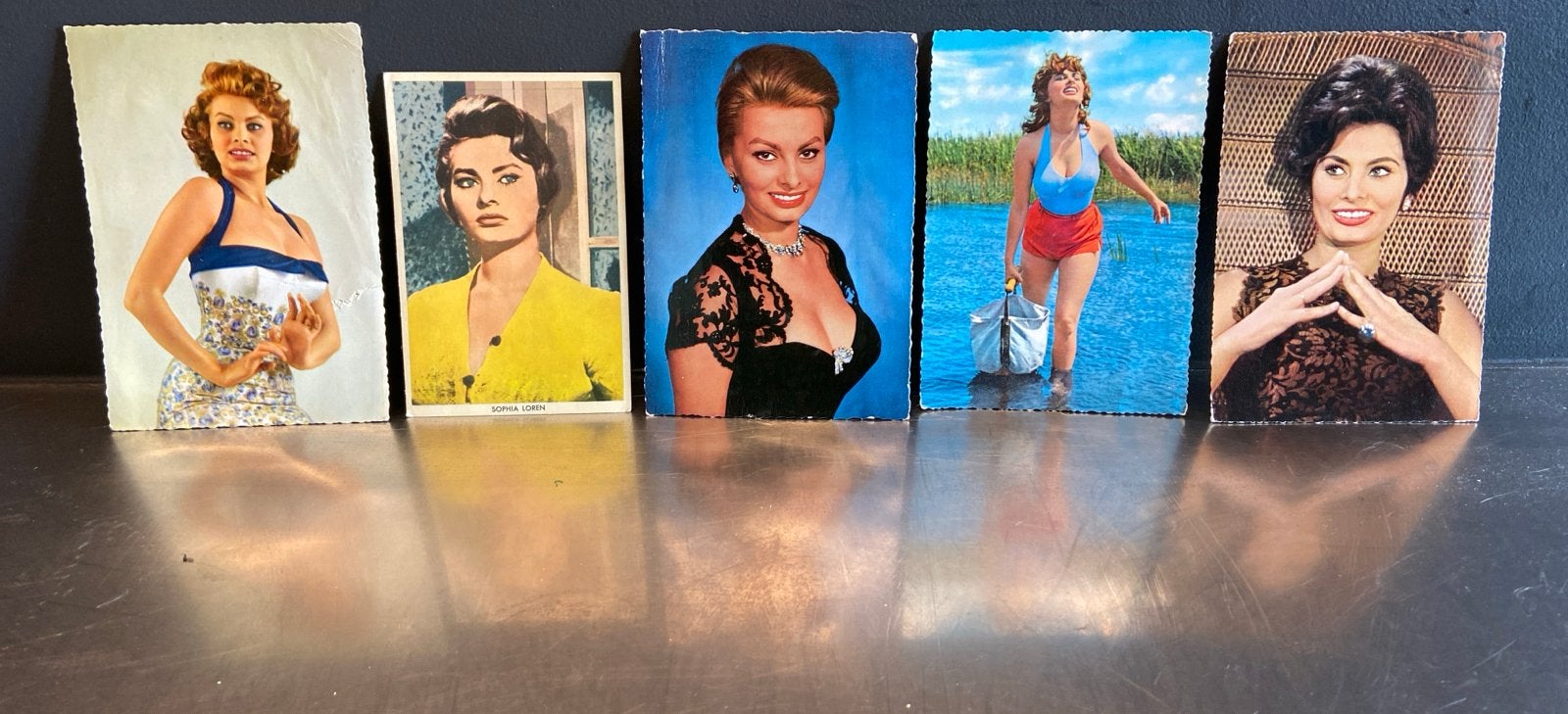 Collectie jaren '60 Sophia Loren ansichtkaarten, Ophalen of Verzenden, 1960 tot 1980, Ongelopen