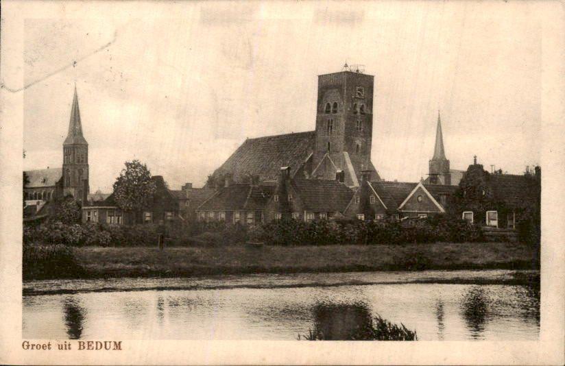 Bedum - Groet uit, Ophalen of Verzenden, Voor 1920, Gelopen, Groningen