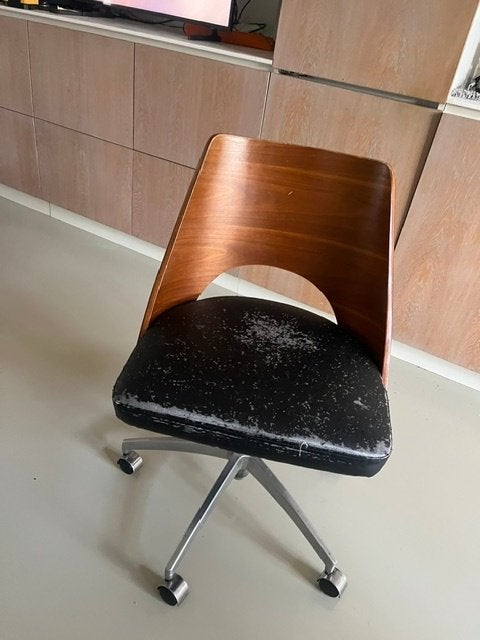 vintage bureau stoel, Ophalen, Gebruikt, Zwart, Bureaustoel