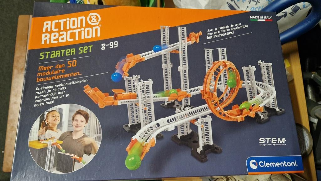 Clementoni Action & Reaction Starter Set knikkerbaan, Kinderen en Baby's, Speelgoed | Bouwstenen, Ophalen of Verzenden, Nieuw