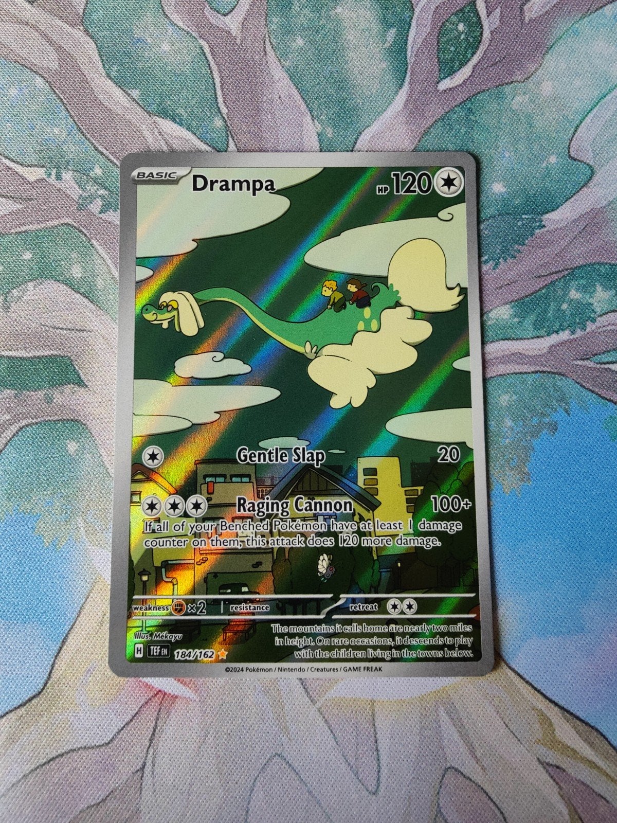 Pokemon temporal forces drampa illustration 184/162, Ophalen of Verzenden, Nieuw, Losse kaart, Foil