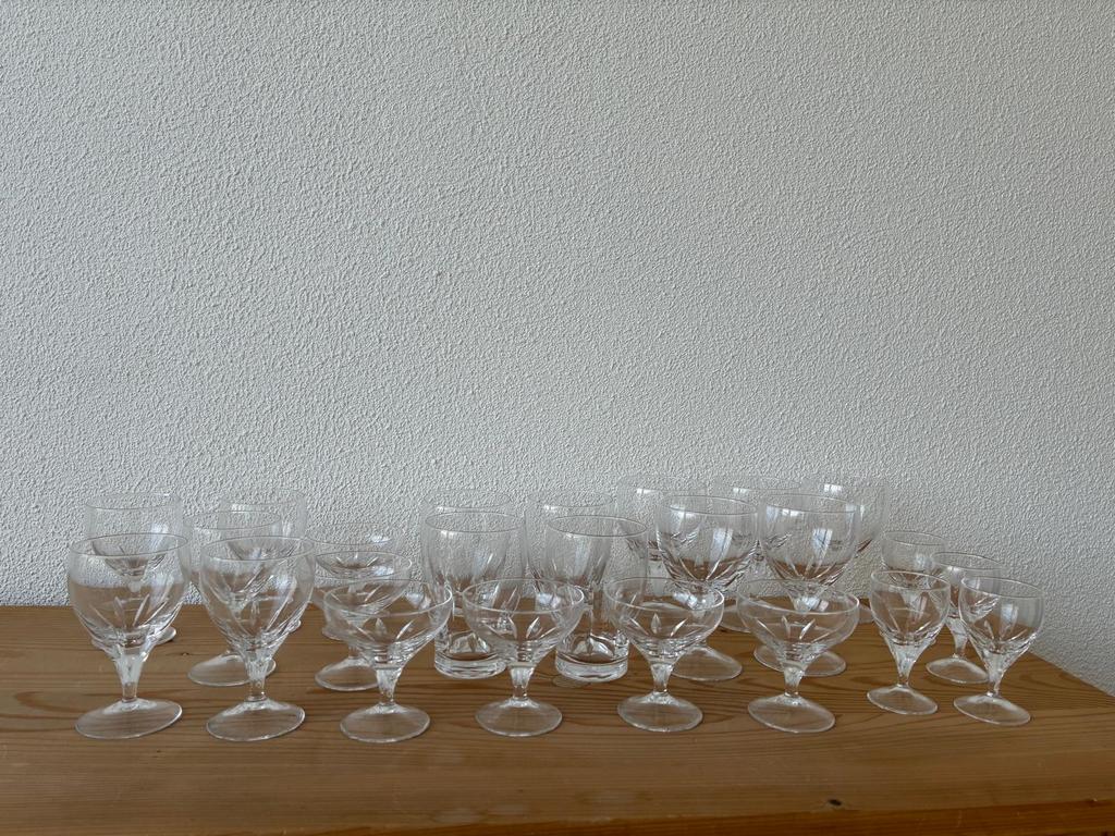 Kristallen glasservies - 6 stuks, Ophalen of Verzenden
