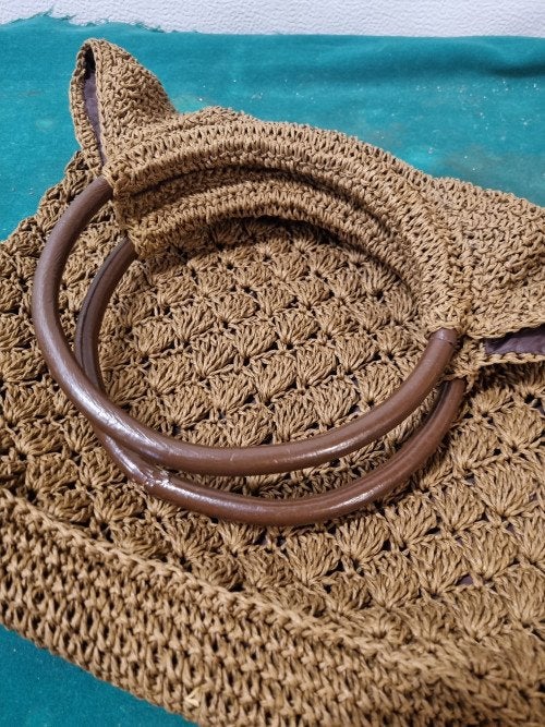 handtas geweven bruin ronde handvaten, Ophalen of Verzenden, 'T Olde Gre-j, Info@toldegrej.nl, Endepoelstraat 20f Didam
