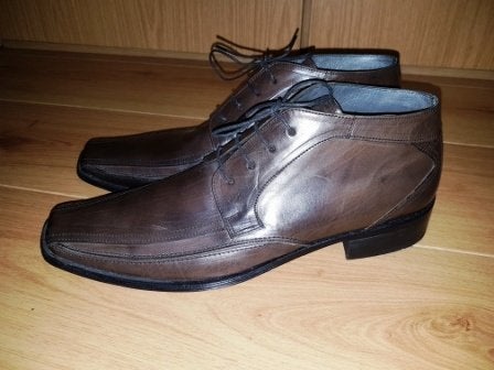 Paulo Bellini mt.45 veterschoenen donkerbruin leer, Bruin, Ophalen of Verzenden, Zo goed als nieuw, Paulo Bellini