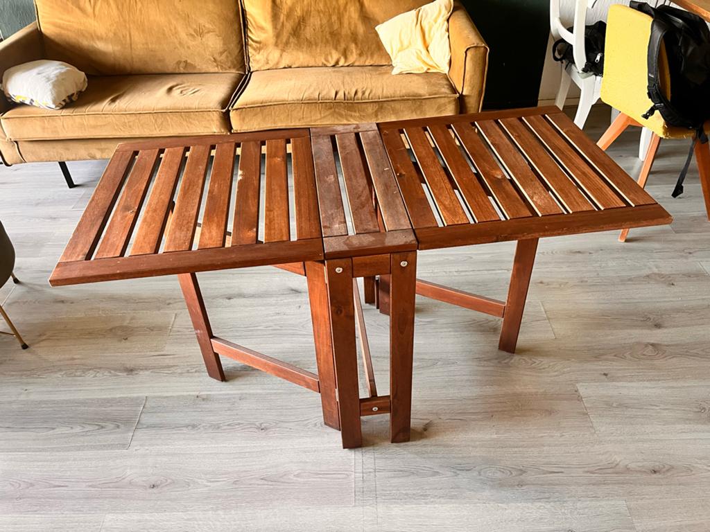 opklapbare tafel -  folding table, Huis en Inrichting, Tafels | Eettafels, Ophalen, Gebruikt, 100 tot 150 cm, 50 tot 100 cm