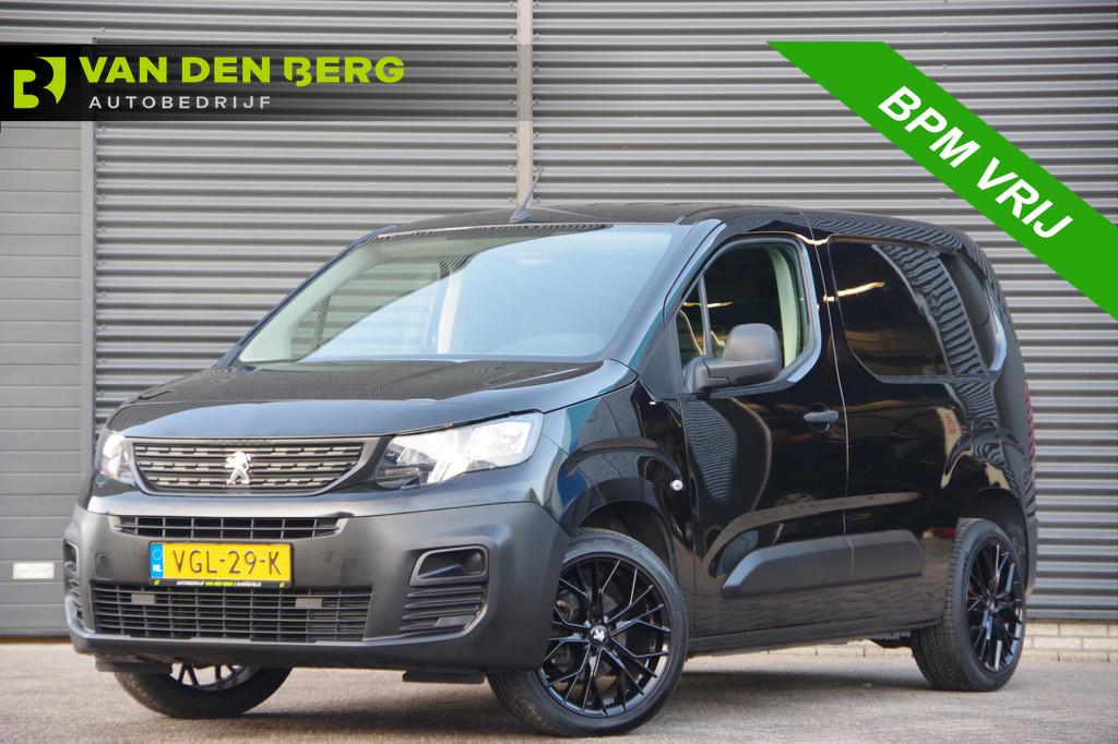 Peugeot Partner 1.5 BlueHDI AIRCO, CRUISE, ZEER NETTE AUTO!, Voorwielaandrijving, Stof, Gebruikt, Zwart