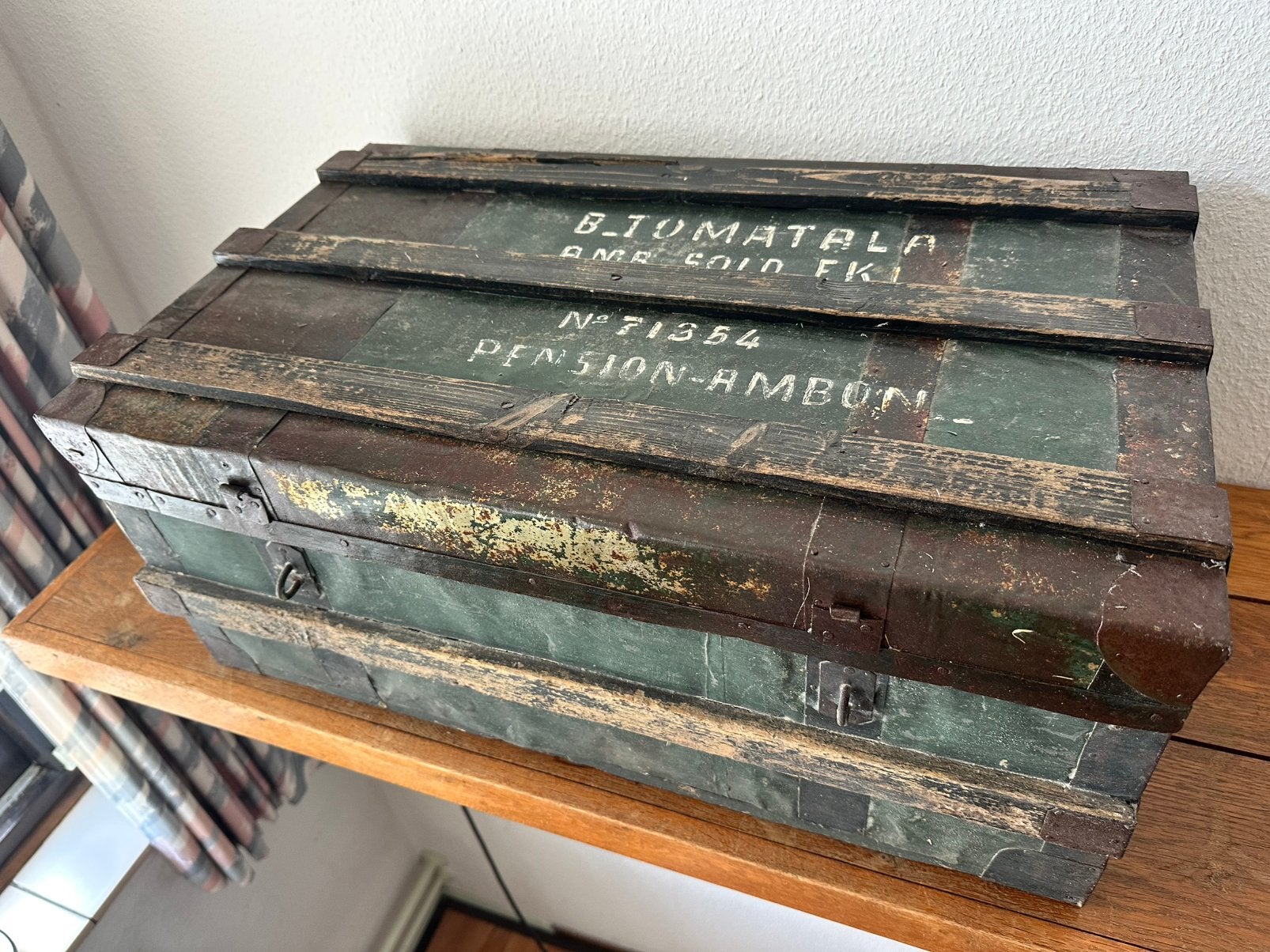 vintage tomaten kist met metaal bekleding, Minder dan 50 cm, Gebruikt, 50 tot 100 cm, 5 – 50
