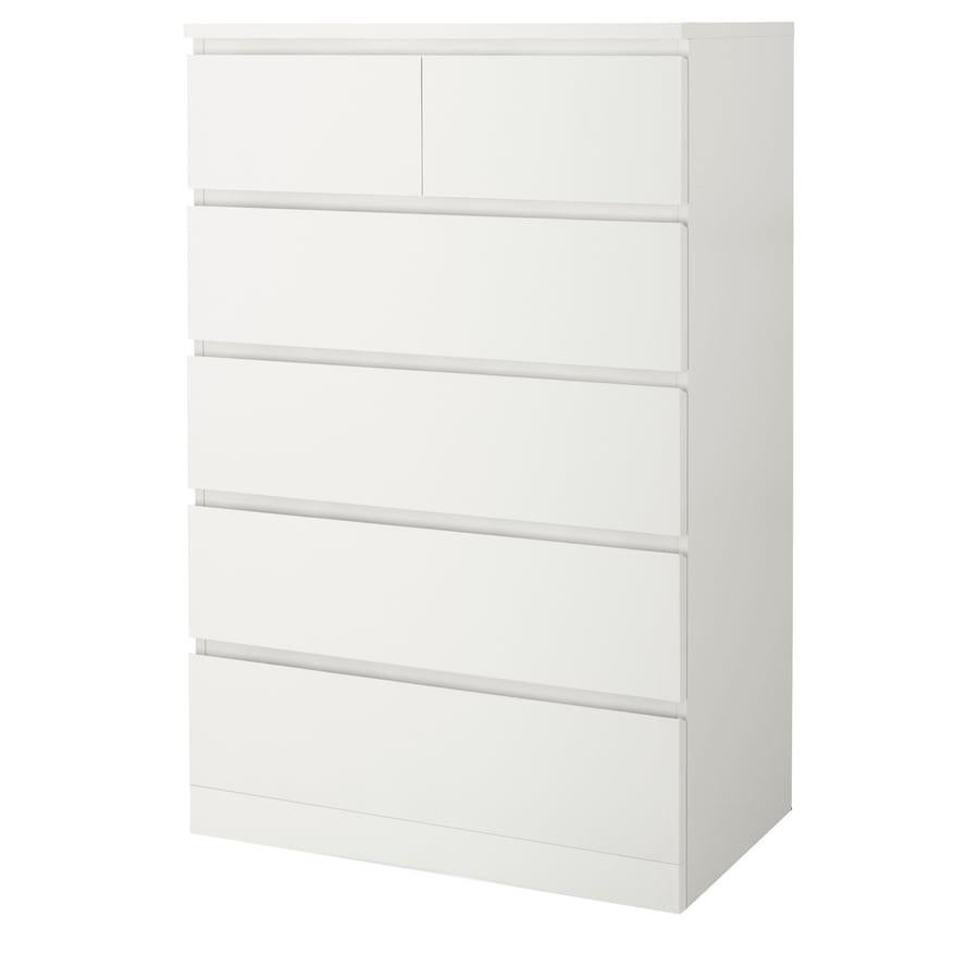 IKEA MALM Ladekast wit, 6 lades, Ophalen, Gebruikt, 100 tot 150 cm, 50 tot 100 cm