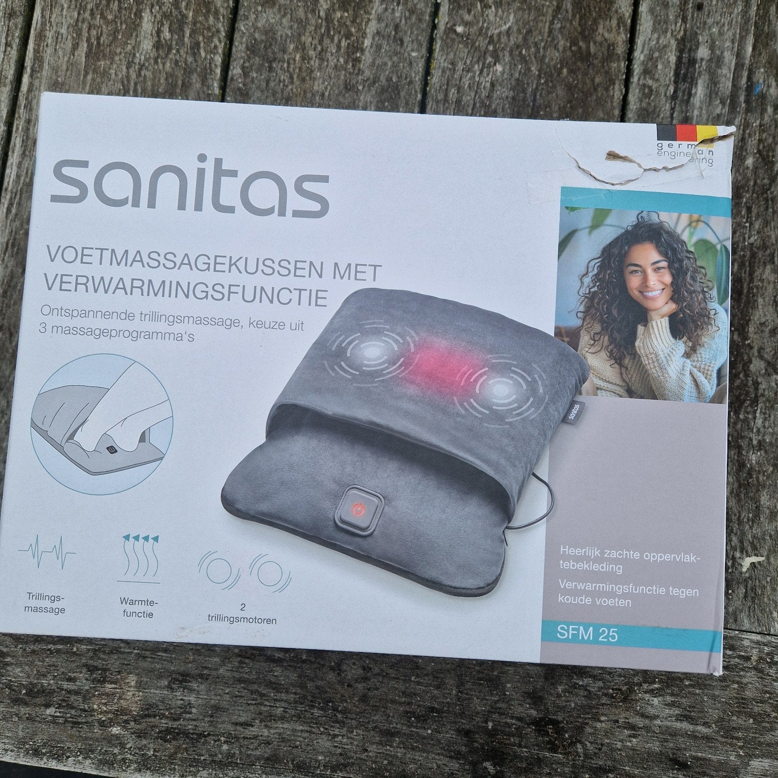 Sanitas SFM25 Voetmassagekussen met verwarmingsfunctie zgan, Ophalen of Verzenden, Zo goed als nieuw, Apparaat