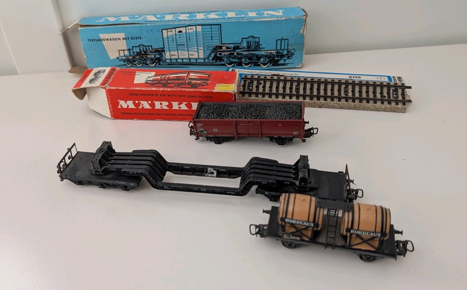 4-Delig Märklin trein artikelen., Ophalen of Verzenden, Gebruikt, Wisselstroom, Märklin