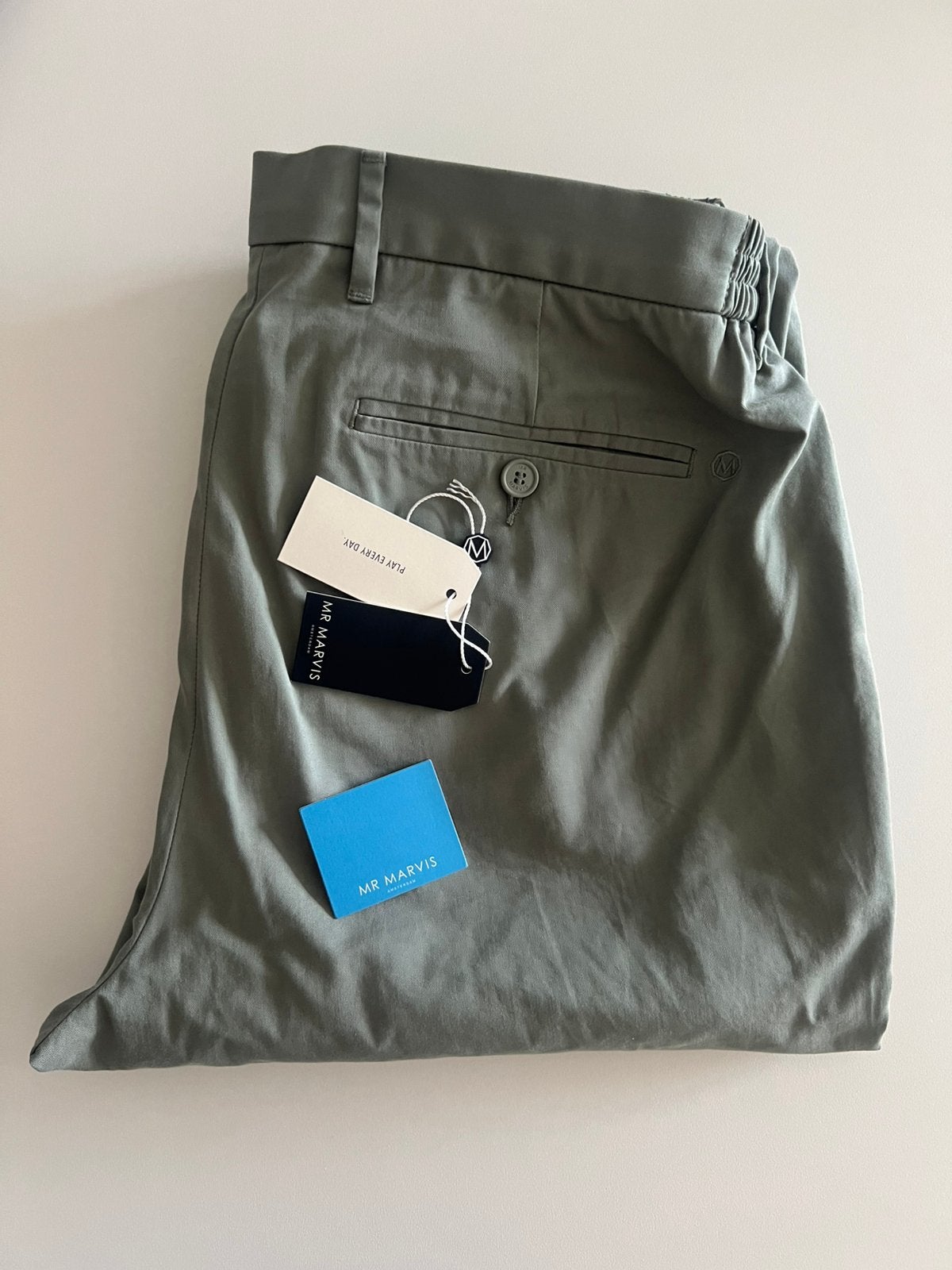 Mr Marvis - The Classic Chinos - Groen 32/32, Ophalen of Verzenden, Zo goed als nieuw, Maat 48/50 (M), Groen