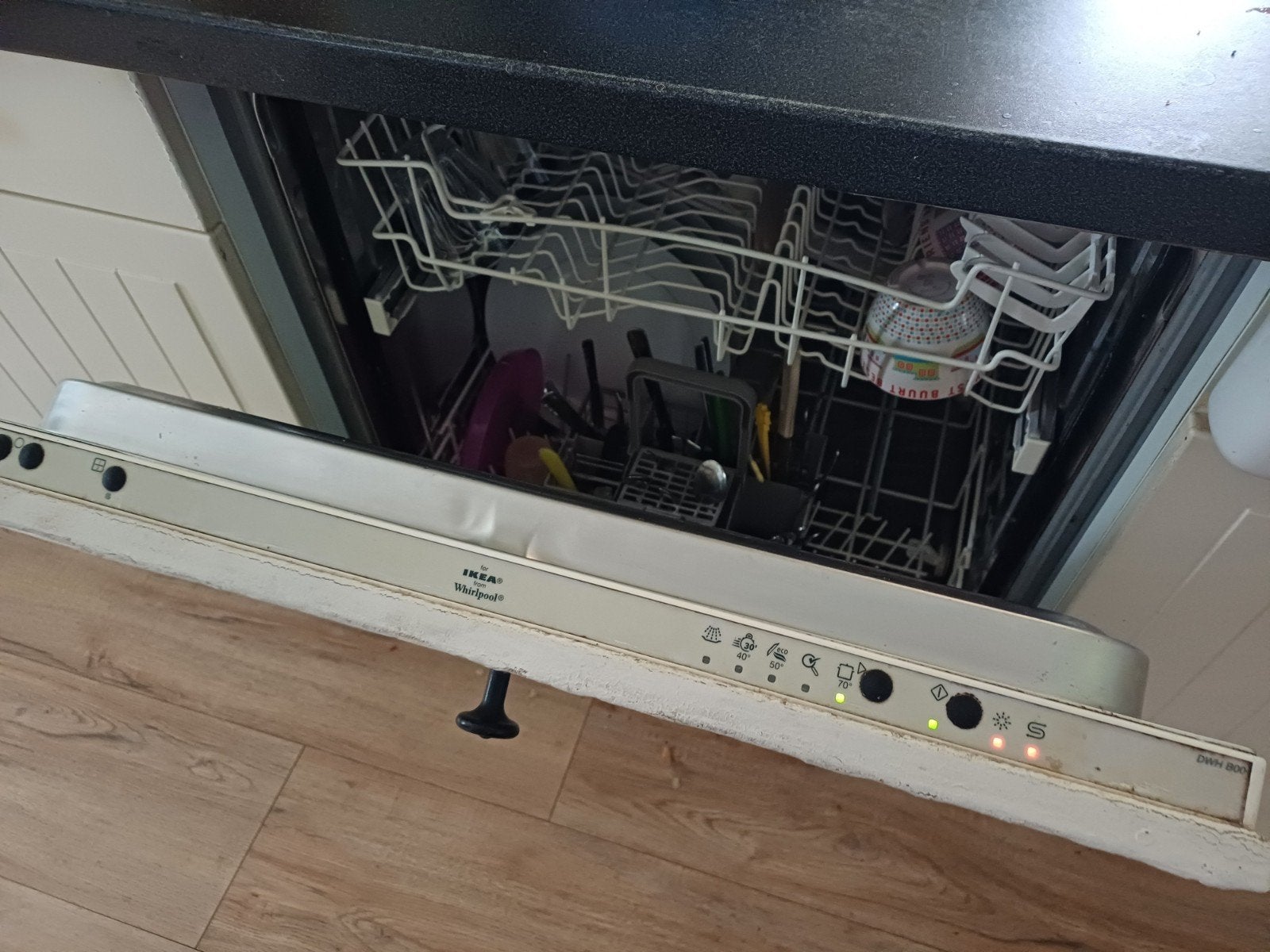 Vaatwasser Whirlpool Ikea DWH B00 inbouw, Ophalen, Gebruikt, Minder dan 85 cm, Inbouw