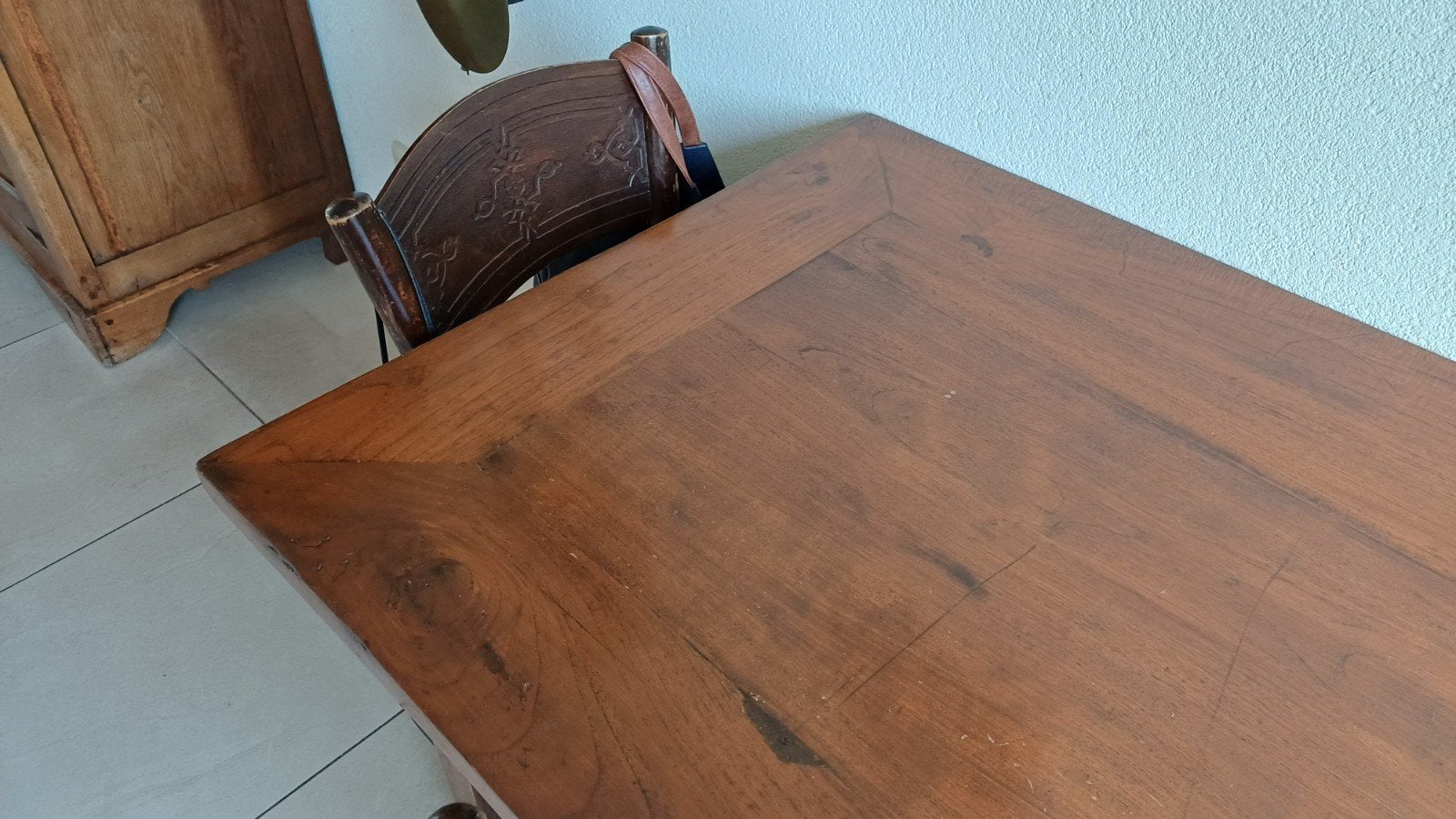 Antieke eettafel 175x75 cm, Ophalen, Gebruikt, 50 tot 100 cm, 150 tot 200 cm