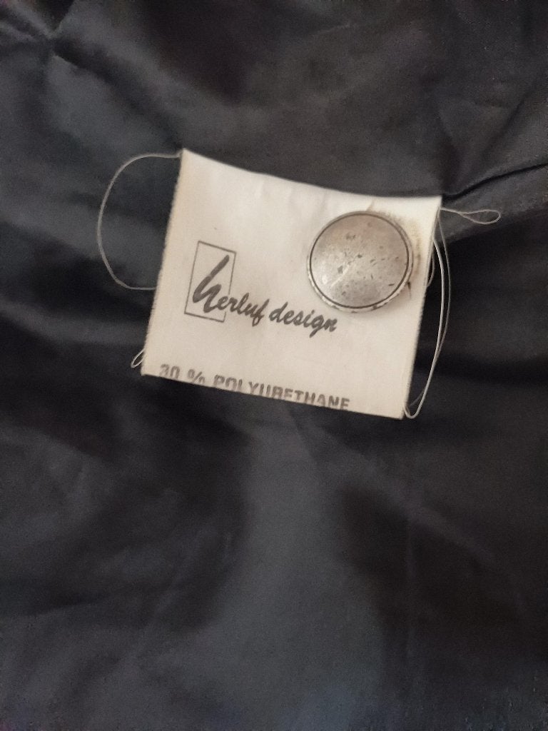 Herluf vintage (Deens) regenjas (Lakjas), Herluf Design Denmark, Ophalen of Verzenden, Gedragen, Zwart