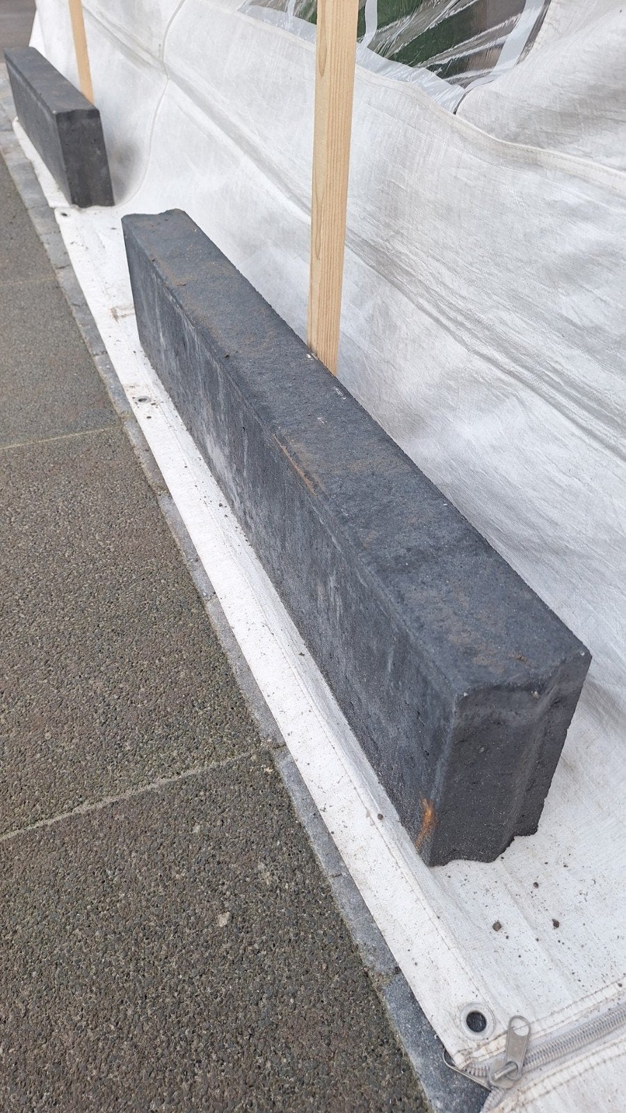 3x Opsluitband antraciet 10x20x100cm, Ophalen of Verzenden