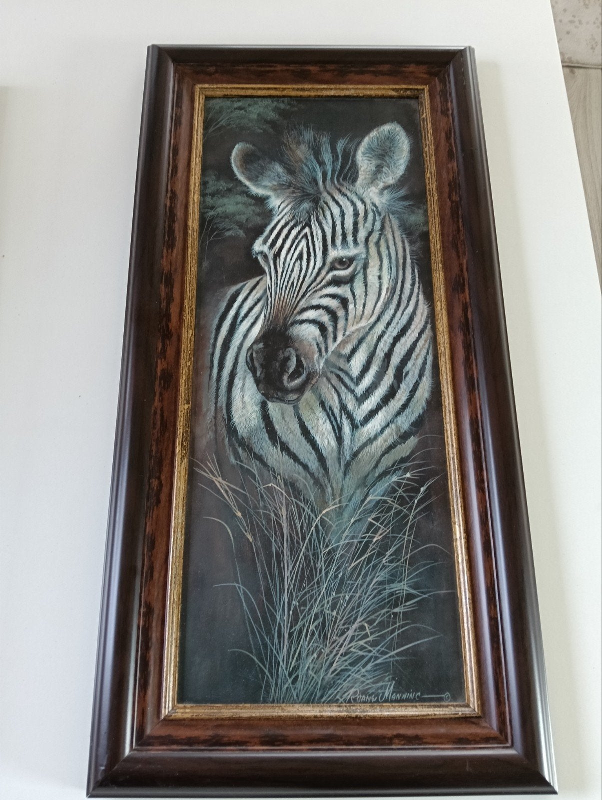 Ruane Manning schilderij zebra, Ophalen of Verzenden, Gebruikt