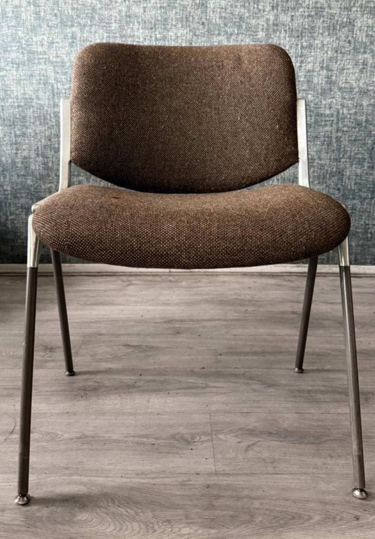 Vintage Castelli DSC 106 chair – Giancarlo Piretti, Brown, Huis en Inrichting, Stoelen, Ophalen, Gebruikt, -, Stof