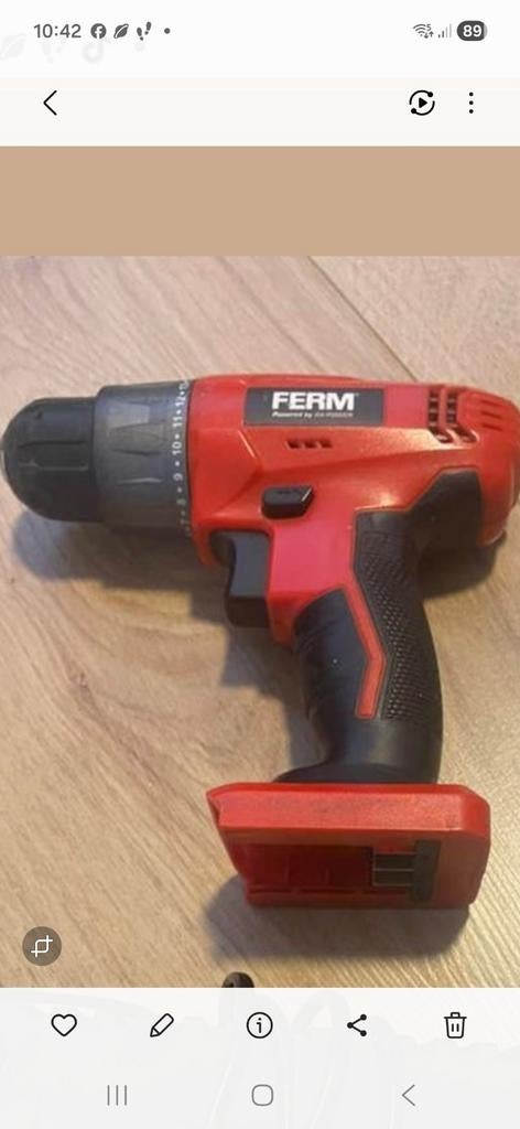 Ferm Accuboormachine - Krachtige Boor- en Schroefmachine, Gebruikt, Variabele snelheid, Ophalen of Verzenden, Boor- en Schroefmachine