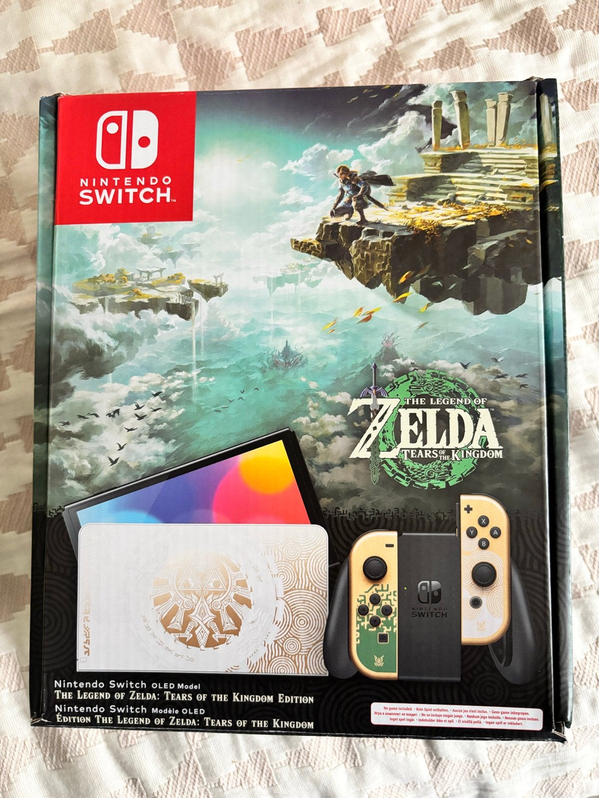Nintendo Switch OLED Zelda Tears of the Kingdom Editie + Gam, Met games, Met 2 controllers, Zo goed als nieuw, Switch OLED