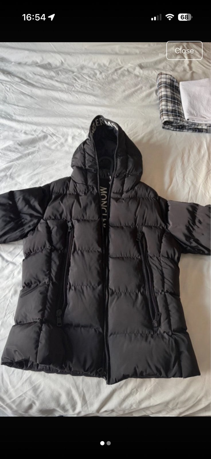 Warme winterjas met dubbele rits en capuchon, Kleding | Dames, Jassen | Winter, Ophalen of Verzenden, Gedragen, Maat 38/40 (M)