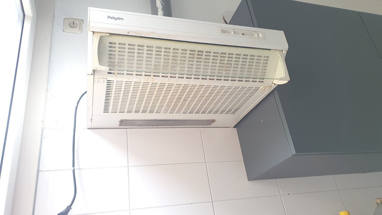 Pelgrim afzuigkap (Wit, goed werkend, nieuw filter), Gebruikt, Onderbouw afzuigkap, Ophalen of Verzenden, Vrijstaand