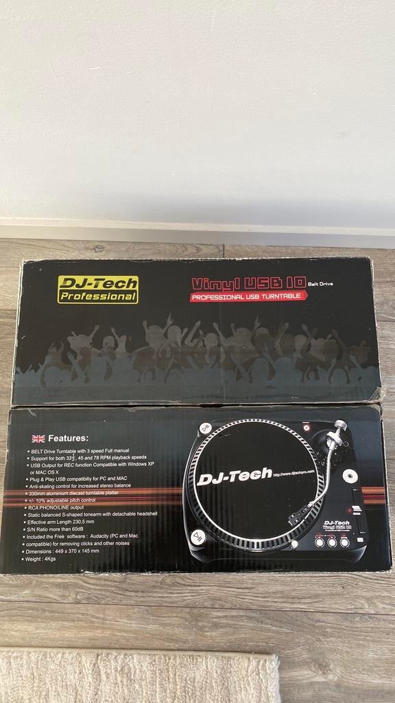 DJ-Tech vinyl USB 10 professionl. USB turntable, Ophalen, Zo goed als nieuw, Overige merken