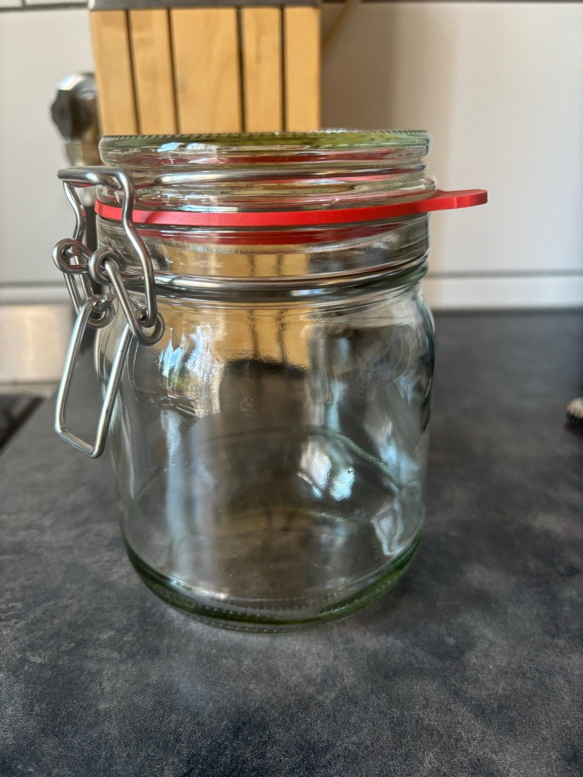 4 weckpotten: Glazen voorraadpot met beugelsluiting, Voorraadpot, Ophalen of Verzenden, Zo goed als nieuw, Glas
