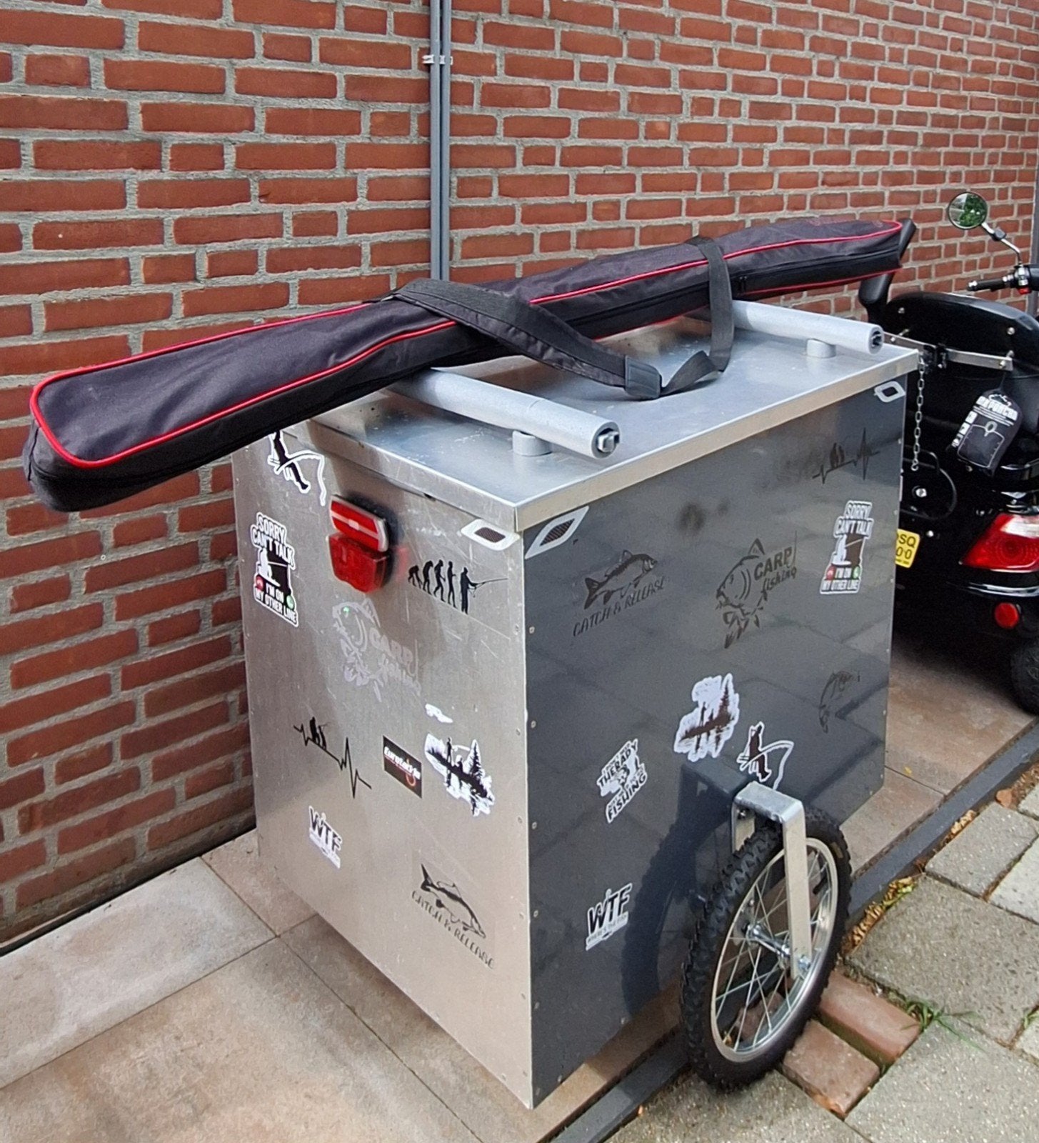 Elektrische scooter + aanhanger (geen rijbewijs nodig), Ophalen, Elektrisch, Overige merken