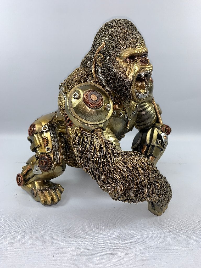 Steampunk gorilla - Decoratie - Shabella-deco, Huis en Inrichting, Shabella, Nieuw, Ophalen of Verzenden, Goud