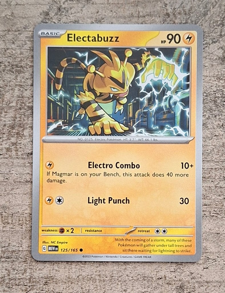 Electabuzz 125/165 - Pokémon 151, Hobby en Vrije tijd, Verzamelkaartspellen | Pokémon, Verzenden, Zo goed als nieuw, Losse kaart