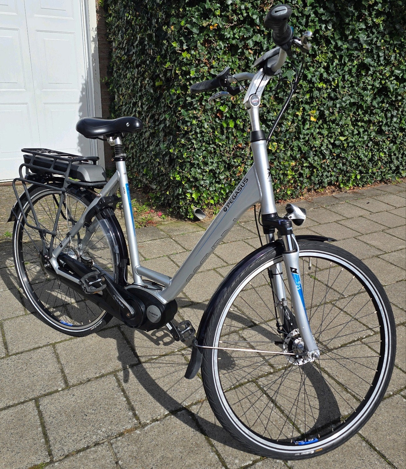 Pegasus Siena E-Bike Bosch Middenmotor 400Wh 60cm, Gebruikt, Versnellingen, 56 cm of meer, Trommelrem