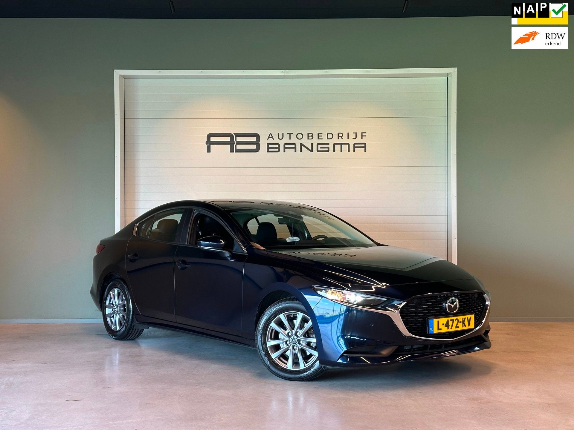 Mazda 3 2.0 e-SkyActiv-G M Hybrid 122 COMFORT-uitv|NAVIGATIE, Auto's, Stof, Gebruikt, 4 cilinders, Met garantie (alle)