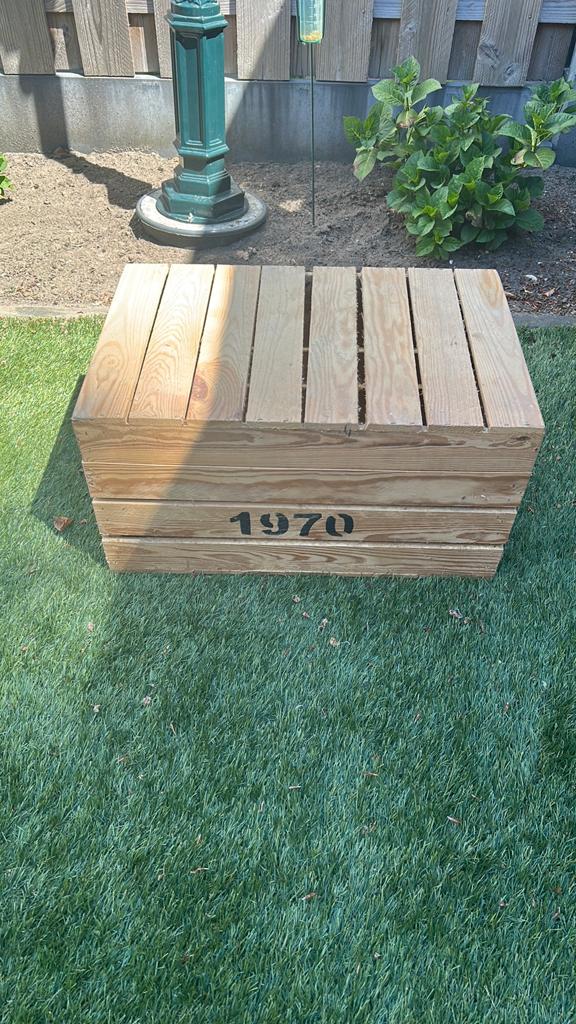 Houten opbergbak te koop, Ophalen, Zo goed als nieuw