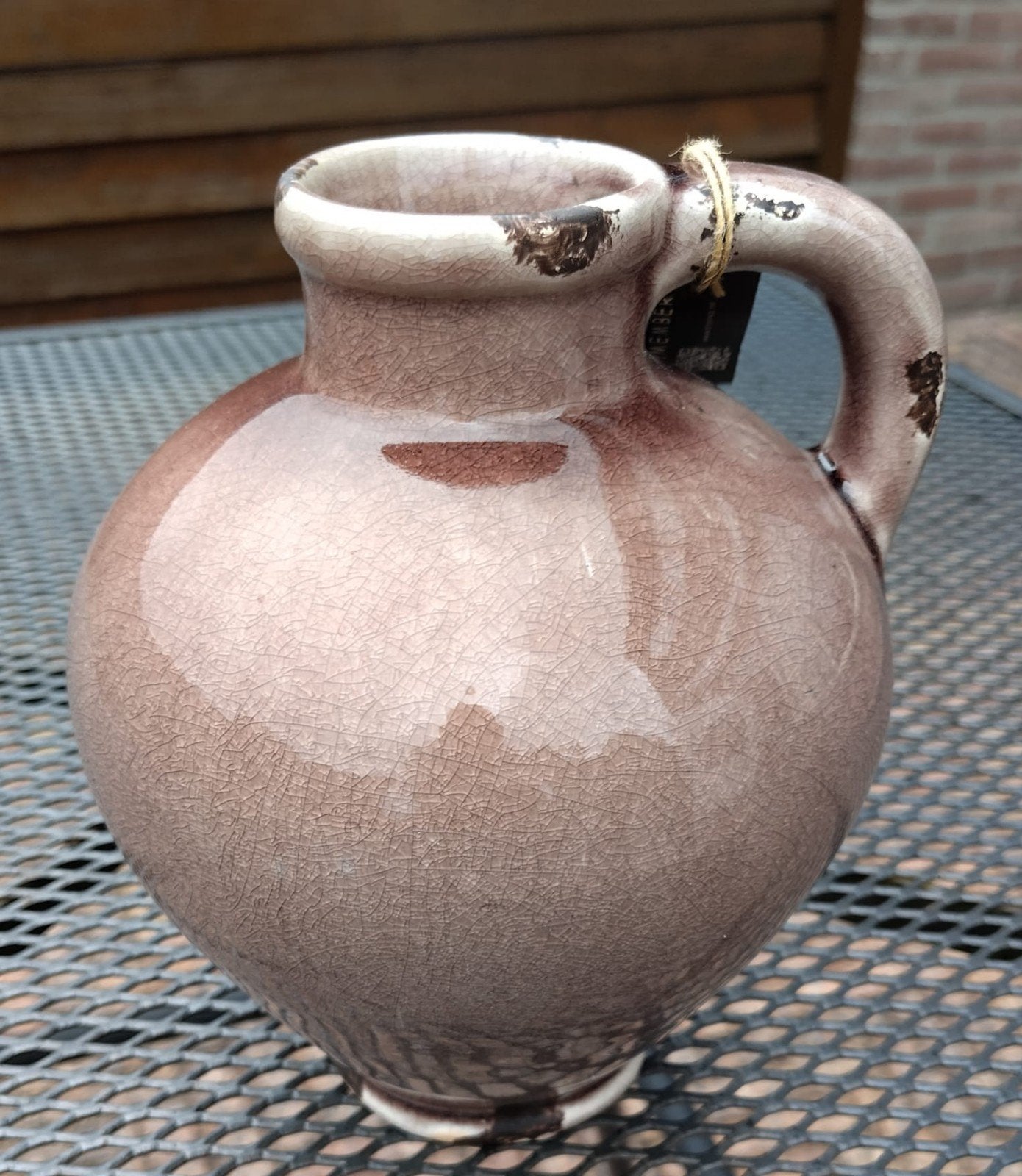 Brynxz vaas oud roze, Ophalen, Bruin, Geschikt voor droogbloemen, Zo goed als nieuw