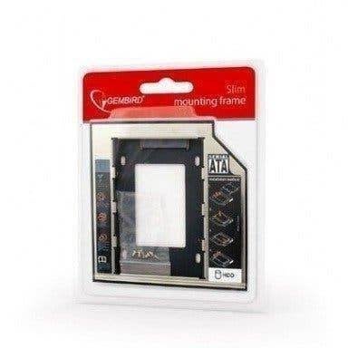 Gembird MF-95-01 Slim Frame 2.5" HDD/SSD naar 5.25" Bay, Intern, Gembird, SSD, Nieuw