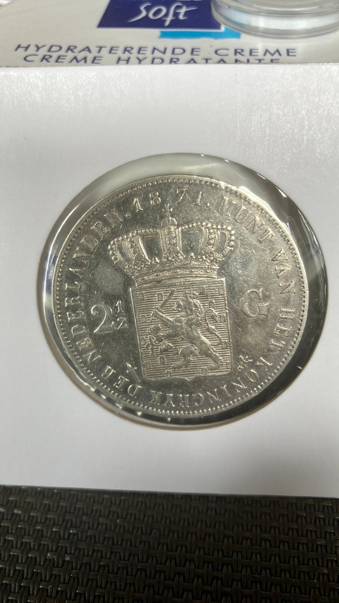 Rijksdaalder 1871 koning Willem 3, Postzegels en Munten, Koning Willem III, Zilver, Ophalen of Verzenden, Losse munt