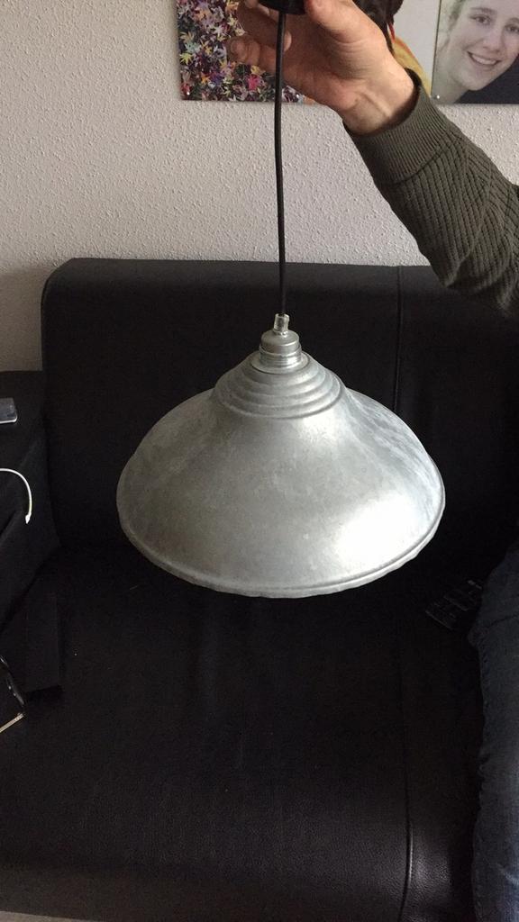 Hanglamp zink, Ophalen of Verzenden, Zo goed als nieuw, Minder dan 50 cm
