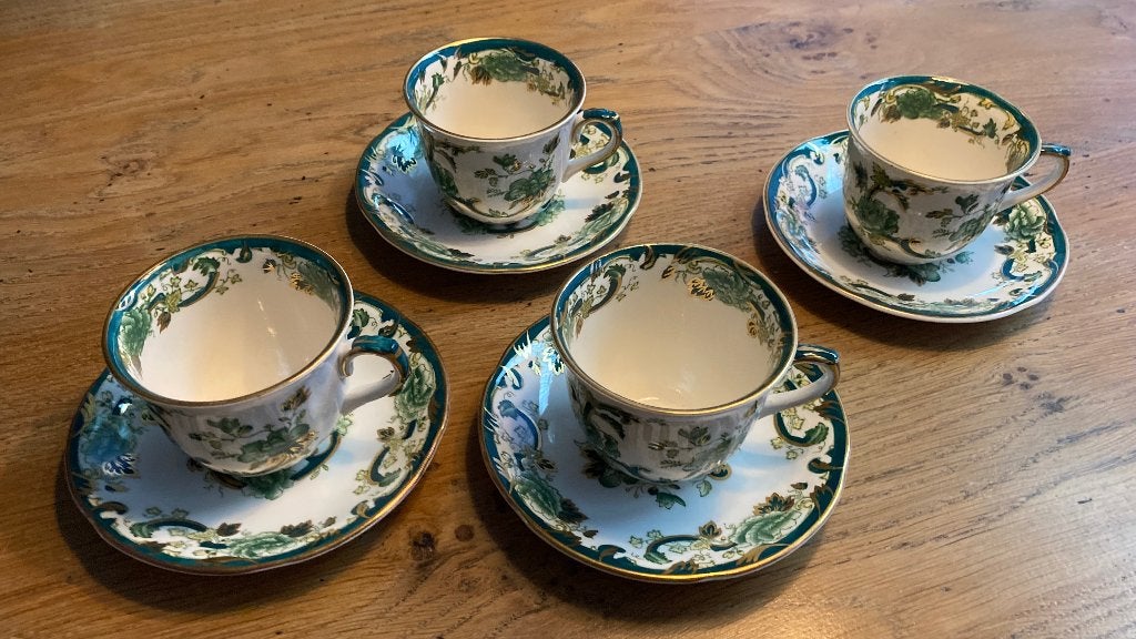 Mason's Ironstone "Chartreuse Green" kop en schotel, Antiek en Kunst, Ophalen