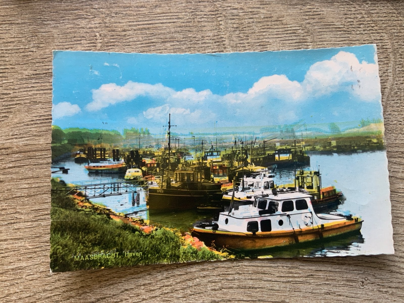 Maasbracht Haven - 1972, Ophalen of Verzenden, 1960 tot 1980, Gelopen, Limburg